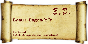 Braun Dagomér névjegykártya
